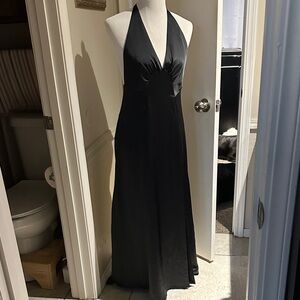 Free People Black Backless Halter Dress